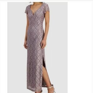 Connected Women's Sequined-Lace Maxi Dress Sz 6 Party Cocktail NWT
